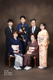 家族写真:ペットと一緒に